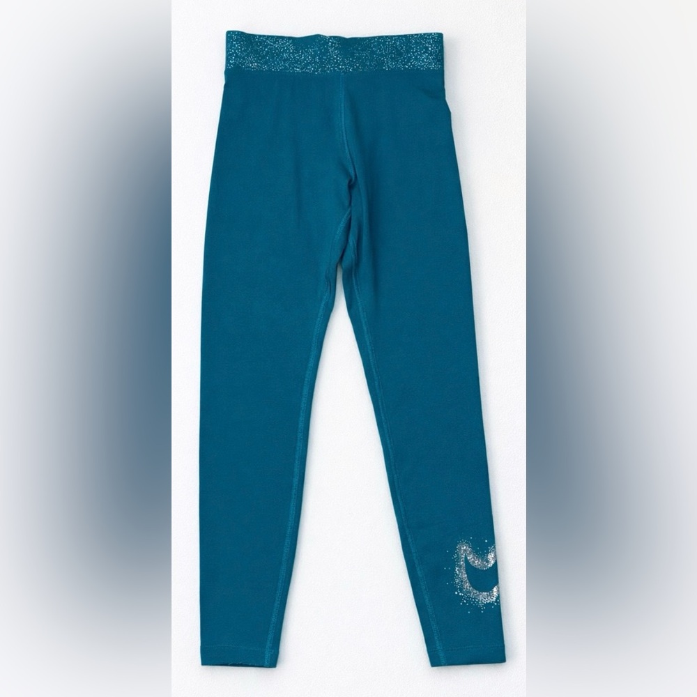 Nike Teal Glitter Waistband Leggings – Size XS – NWT